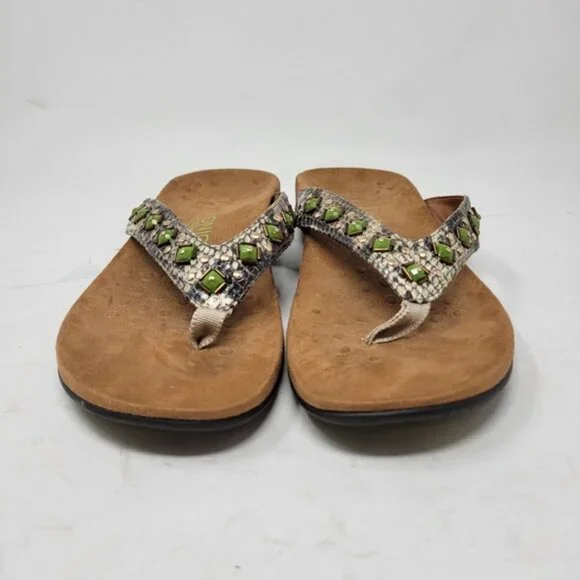 Vionic | Women's Rest Floriana Toepost Thong Sandal Pewter - Picture 7 of 9